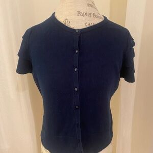 Artisan Blue Fitted Short Sleeve Button Down Shirt